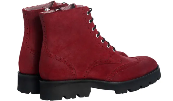 Kelsey 8211 Burg Waxy Suede Women Barker Shoes Womens Boots
