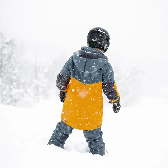 Kids Bergans Of Norway Insulated Jackets Knyken Insulated Youth Jacket Cloudberry Yellow Orion Blue