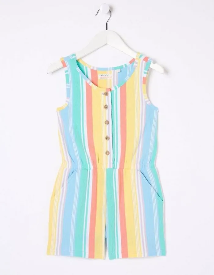 Kids FatFace Jumpsuits and Playsuits Evie Stripe Playsuit Multi