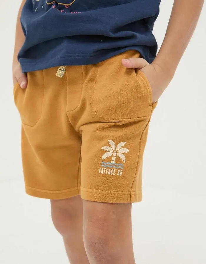 Kids FatFace Shorts Eddie Sweat Shorts Yellow
