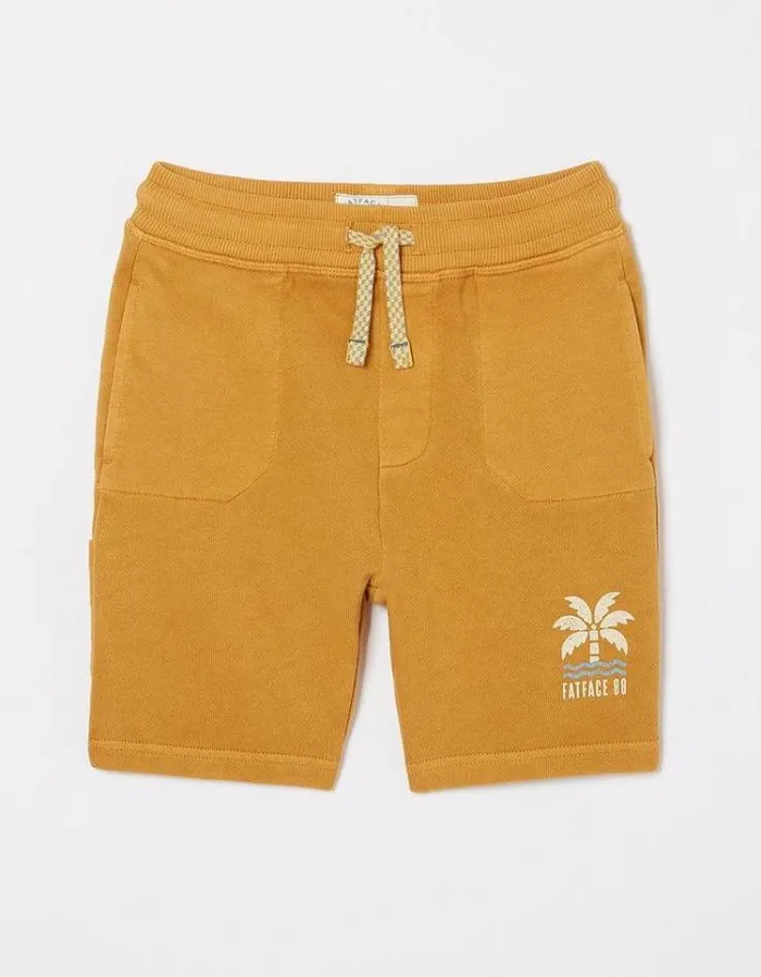 Kids FatFace Shorts Eddie Sweat Shorts Yellow