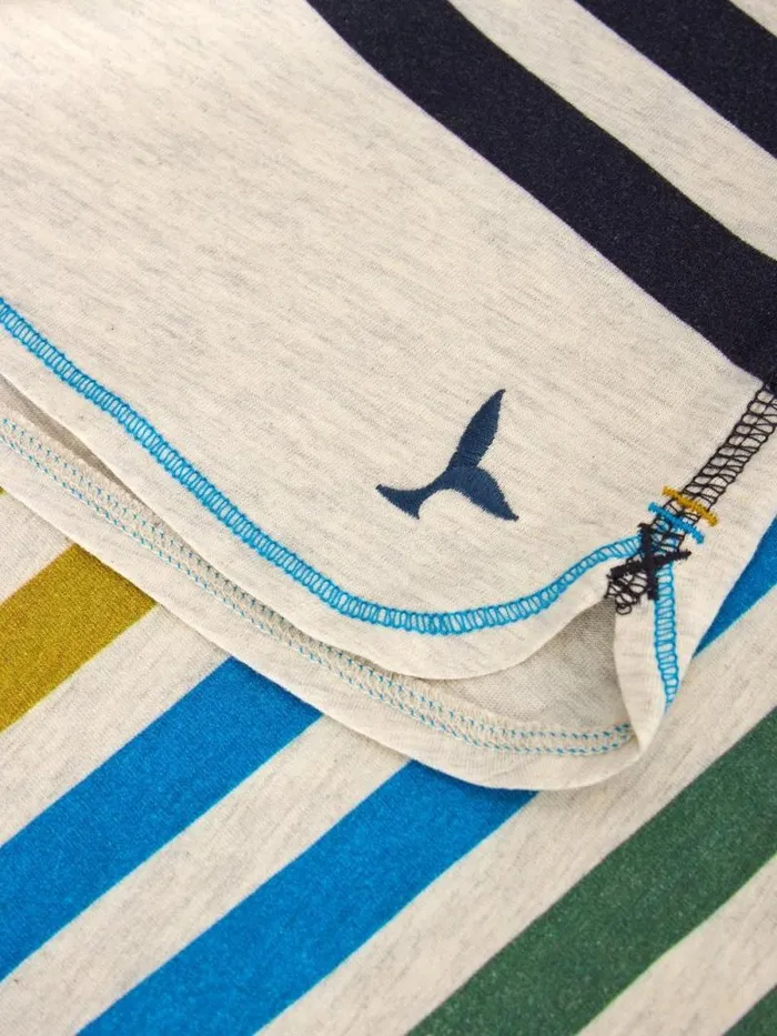 Kids LS Stripe Tee Natural Multi White Stuff Tops