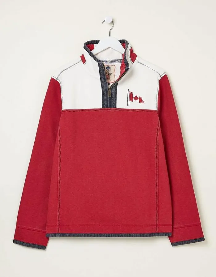 KidsMen FatFace Mini Me Outfits Canada Airlie Sweatshirt Bright Red