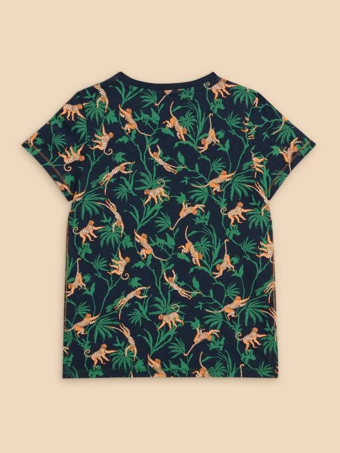 Kids Monkey Print SS Tee Navy Print White Stuff Tops Kids Monkey Print SS Tee Navy Print White Stuff Tops