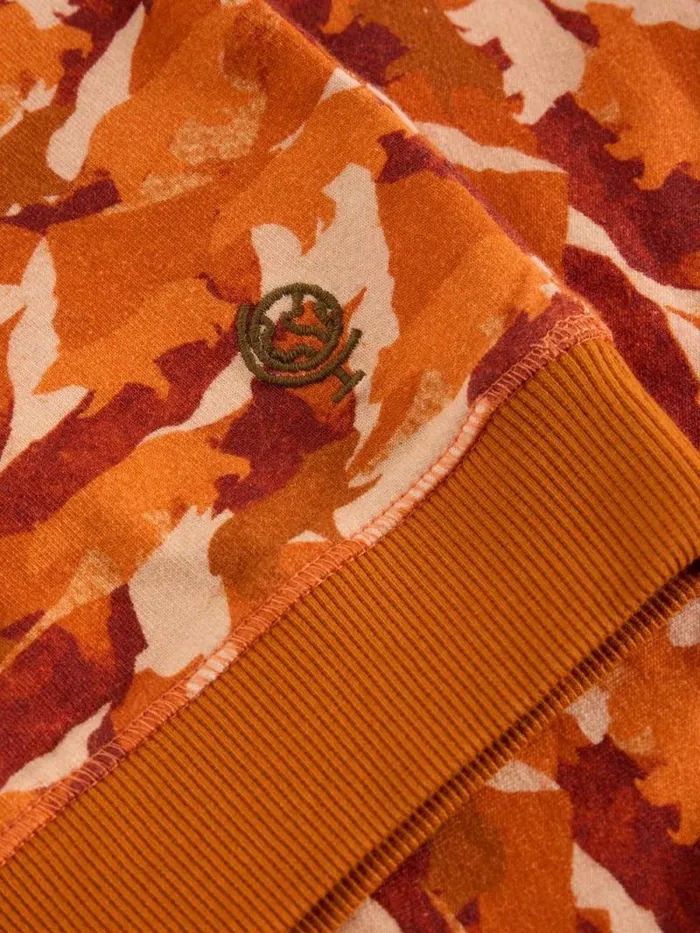 Kids Ned Camo Sweat Orange Multi White Stuff Knitwear