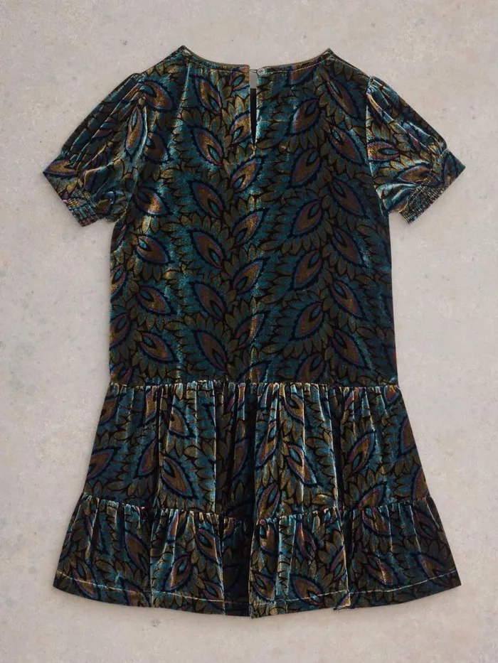 Kids Velvet Printed Dress Black Print White Stuff Dresses and Skirts Kids Velvet Printed Dress Black Print White Stuff Dresses and Skirts
