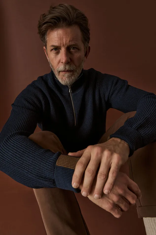 Knits Men MOS MOSH MMGAngelo HalfZip Knit Navy