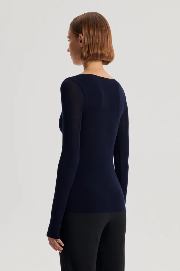 Knitwear BABYWOOL SCOOP NECK NAVY ALL Scanlan Theodore Women Knitwear BABYWOOL SCOOP NECK NAVY ALL Scanlan Theodore Women