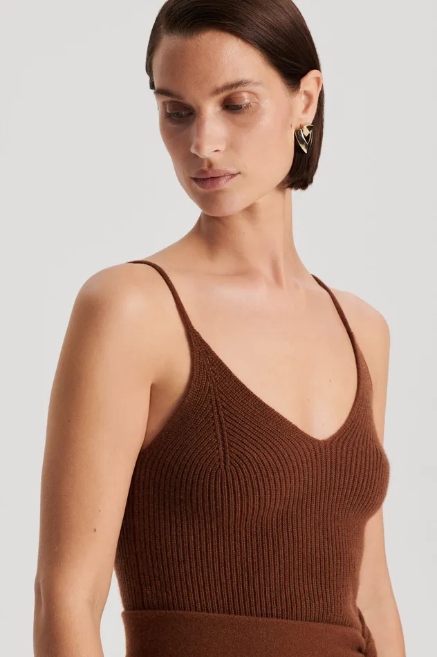 Knitwear CASHMERE CAMISOLE SPICE Scanlan Theodore Women Knitwear CASHMERE CAMISOLE SPICE Scanlan Theodore Women