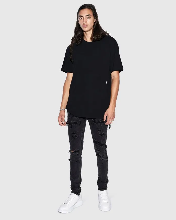 Ksubi 4 X 4 Biggie Ss Tee Jet Black Mens TShirts Ksubi 4 X 4 Biggie Ss Tee Jet Black Mens TShirts