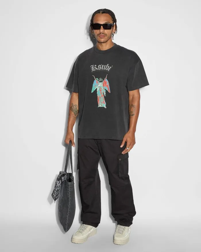Ksubi Angelik Ekcess Ss Tee Acid Black Mens TShirts