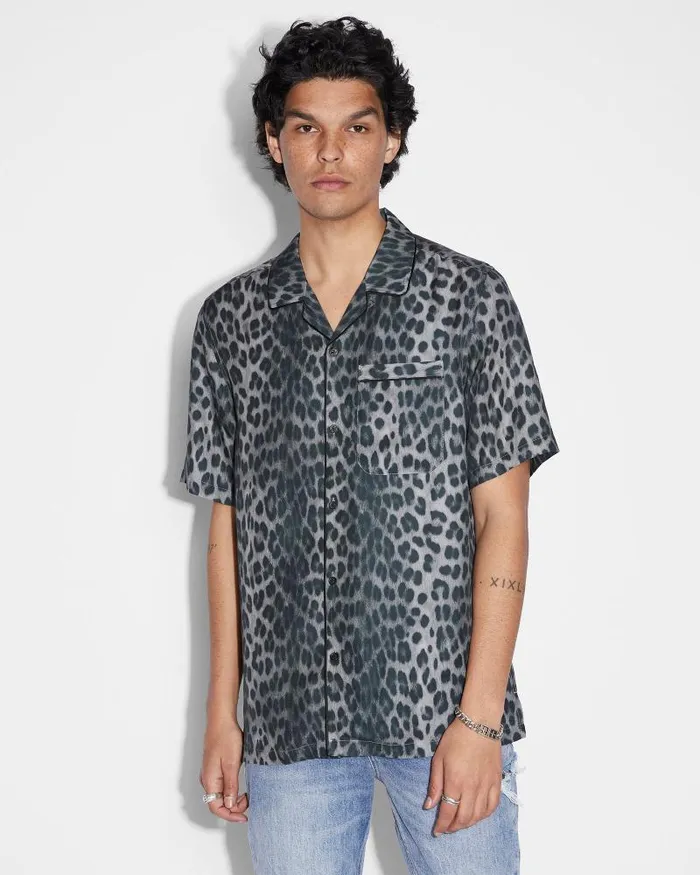 Ksubi Big Kat Resort Ss Shirt Black Mens Shirts