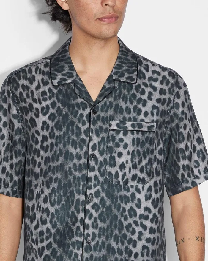 Ksubi Big Kat Resort Ss Shirt Black Mens Shirts