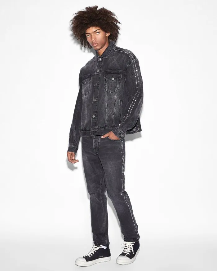 Ksubi Chitch Metalik Stripe Black Mens Skinny