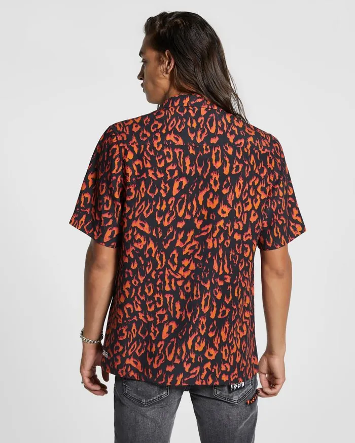 Ksubi Fire Resort Ss Shirt Orange Mens Shirts