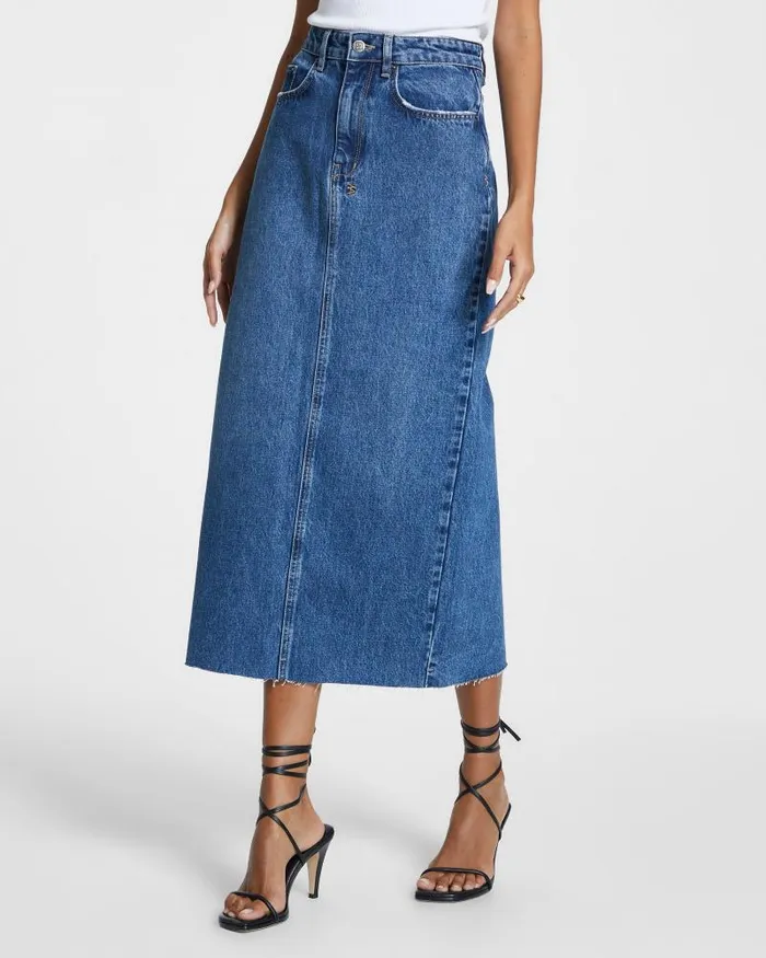 Ksubi Graduate Midi Skirt Recall Womens Denim Skirts
