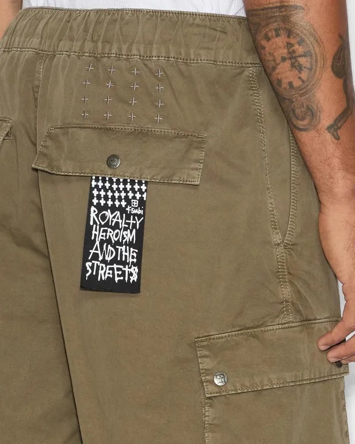 Ksubi Krush Cargo Short Army Fade Mens Shorts