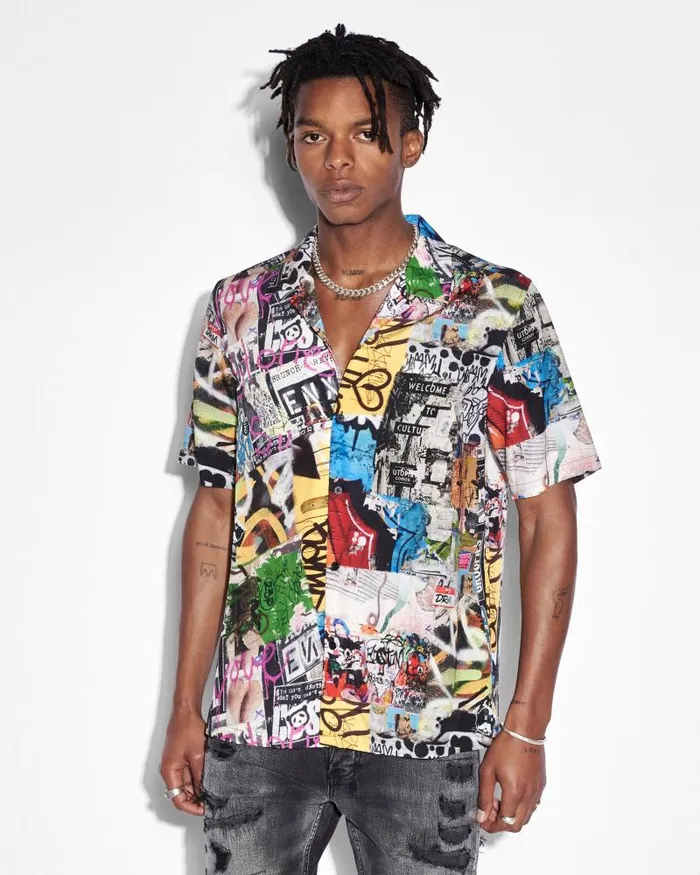 Ksubi Kulture Resort Ss Shirt Multi Mens Shirts