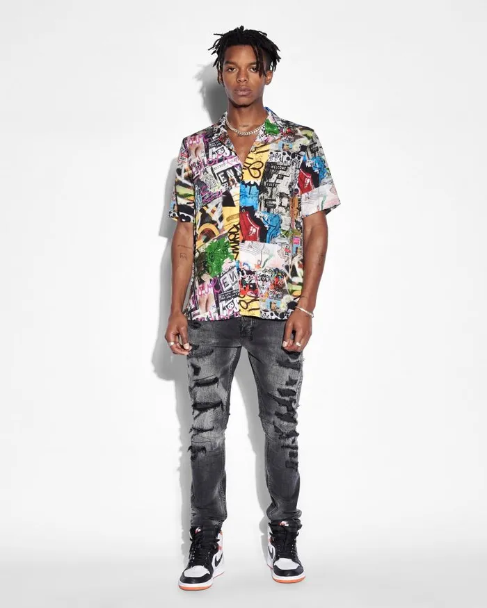 Ksubi Kulture Resort Ss Shirt Multi Mens Shirts
