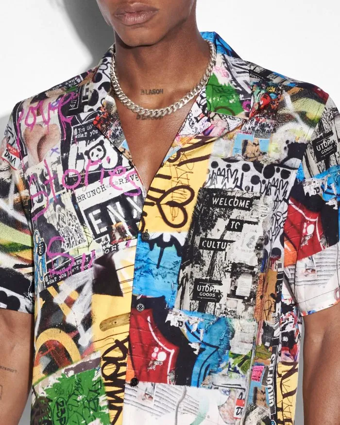 Ksubi Kulture Resort Ss Shirt Multi Mens Shirts
