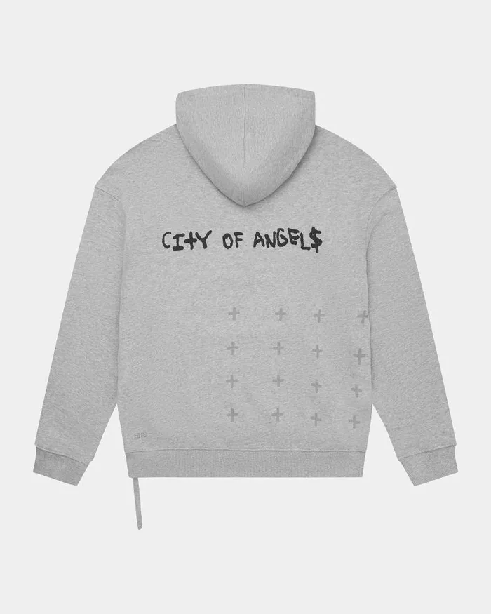 Ksubi La 42154 Biggie Hoodie Grey Marle Mens Sweats