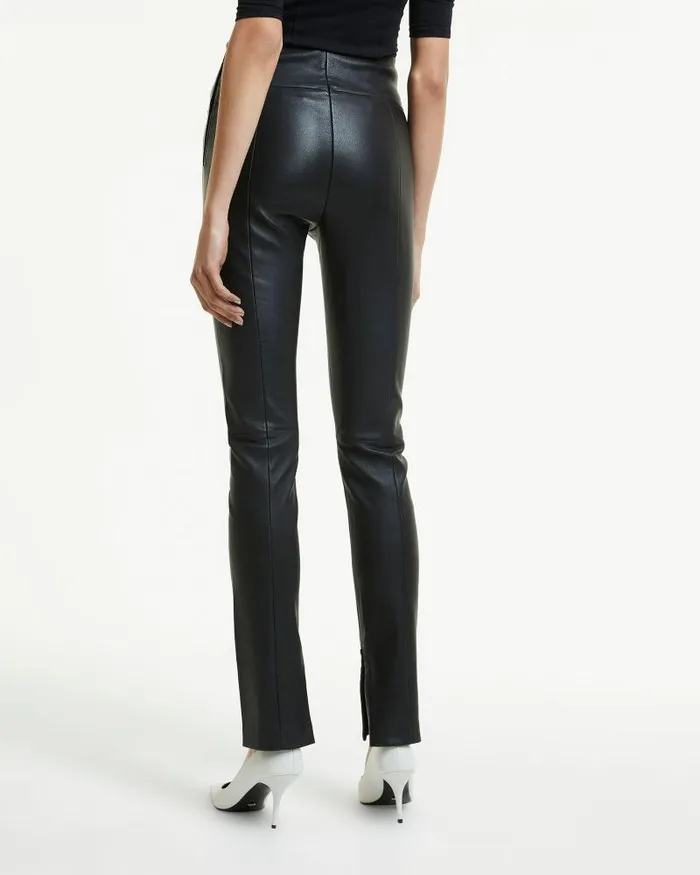 Ksubi Luna Leather Pant Black Womens Pants