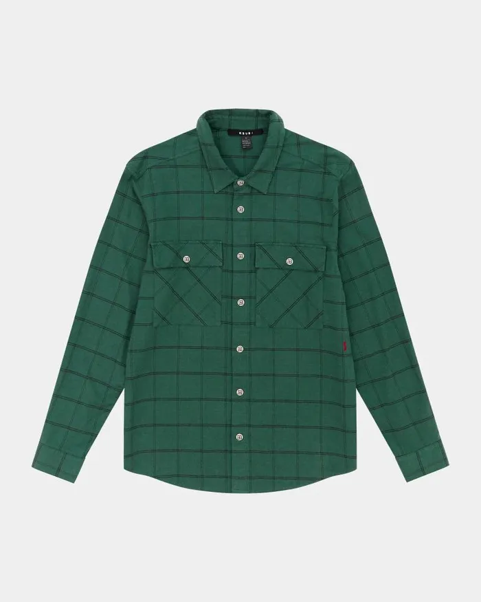 Ksubi Paradox Ls Shirt Khaki Fade Mens Shirts