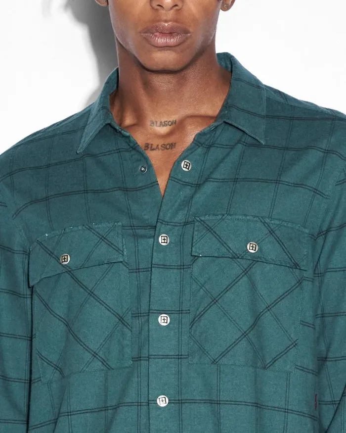 Ksubi Paradox Ls Shirt Khaki Fade Mens Shirts