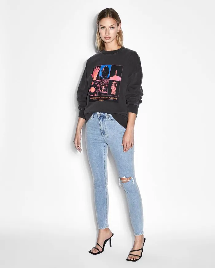 Ksubi Pleasure Guide Oh G Crew Black Womens Sweats