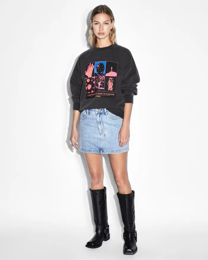 Ksubi Pleasure Guide Oh G Crew Black Womens Sweats