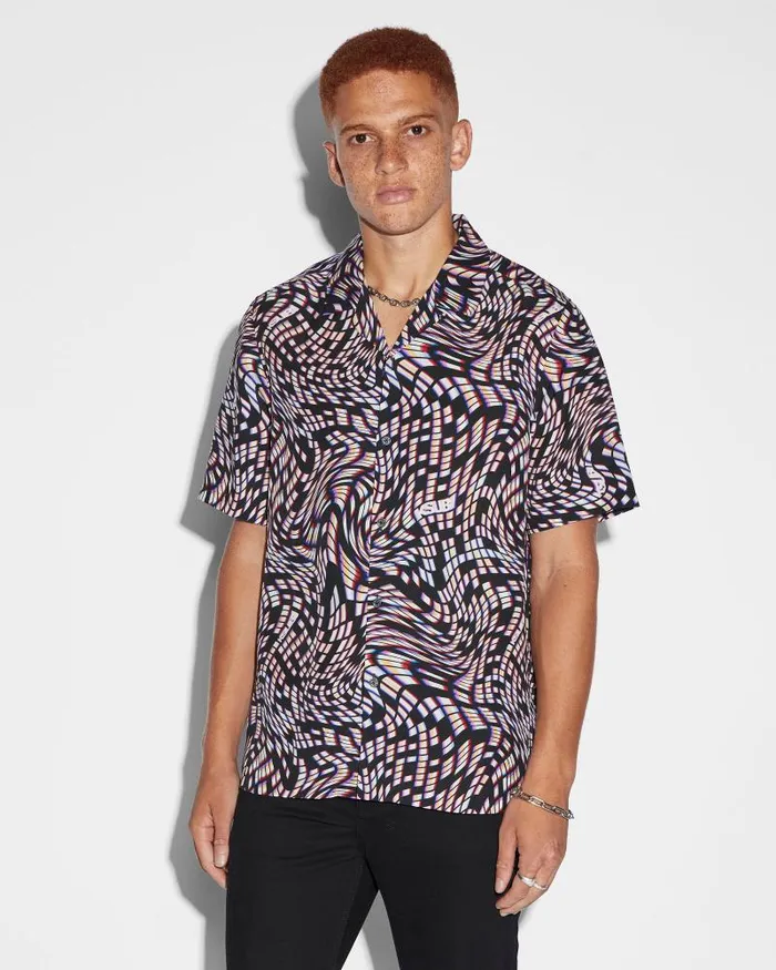 Ksubi Rainbow Road Resort Ss Shirt Multi Mens Shirts