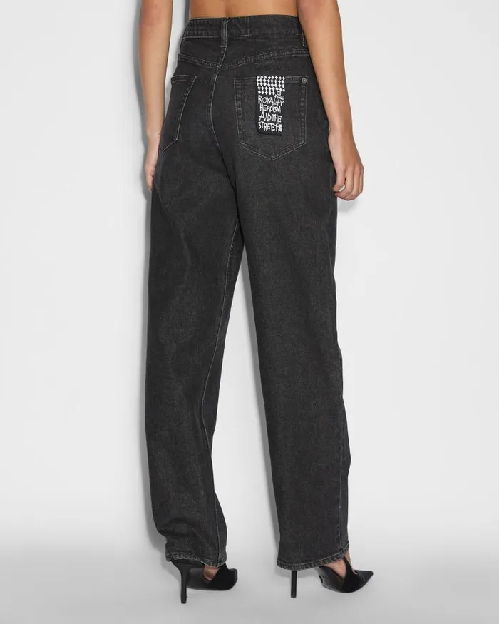 Ksubi Relax Jean Noir Womens Straight