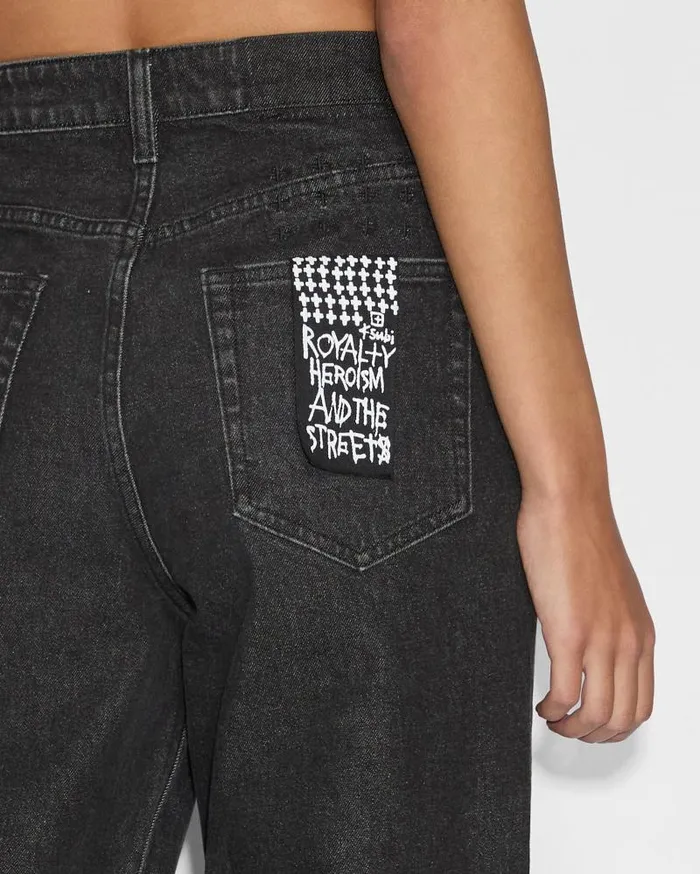 Ksubi Relax Jean Noir Womens Straight