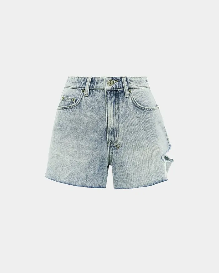 Ksubi Rise N Hi Shorts Worn Sliced Womens Denim Shorts