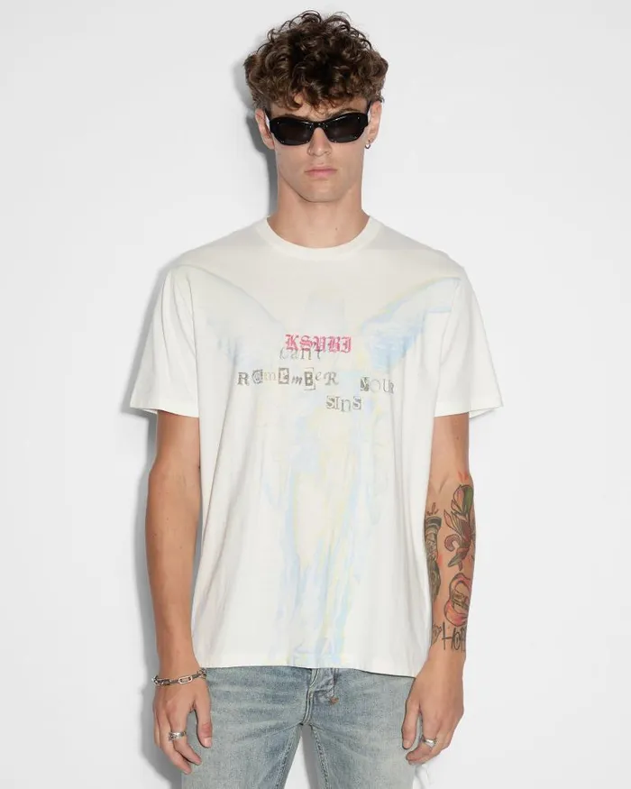 Ksubi Sinners Kash Ss Tee Vintage White Mens TShirts