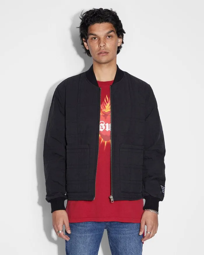 Ksubi South Quilted Bomber Black Mens Jackets