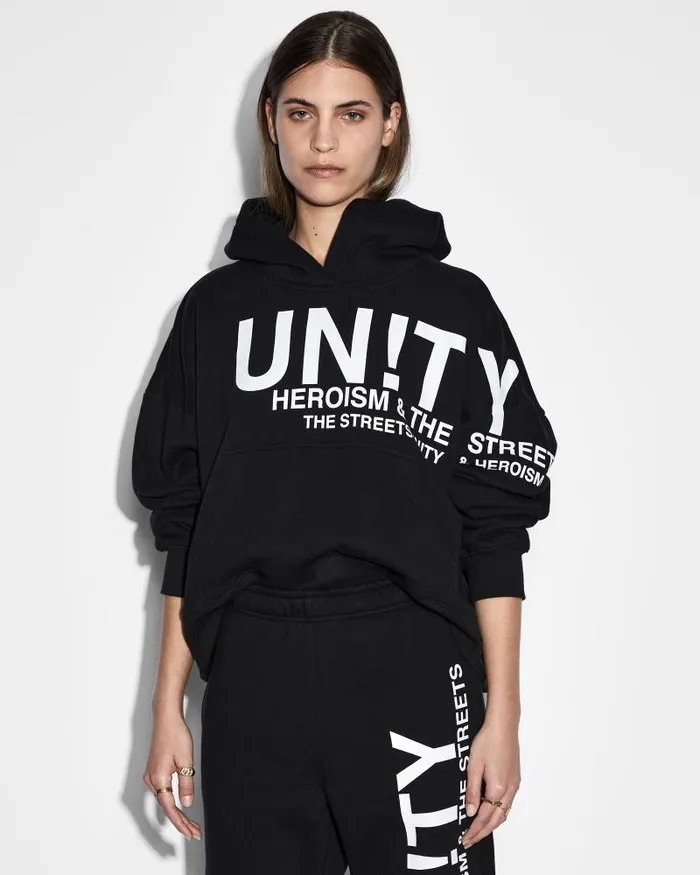 Ksubi Unity Slouch Hoodie Black Womens Sweats
