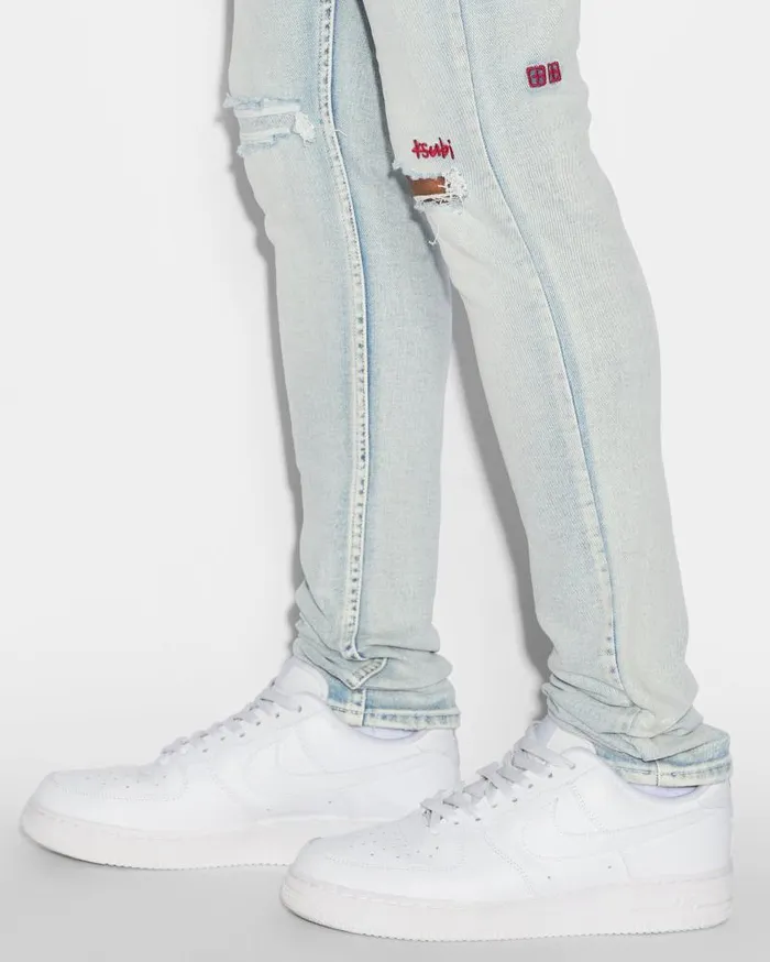 Ksubi Van Winkle Blue Ice Mens Skinny