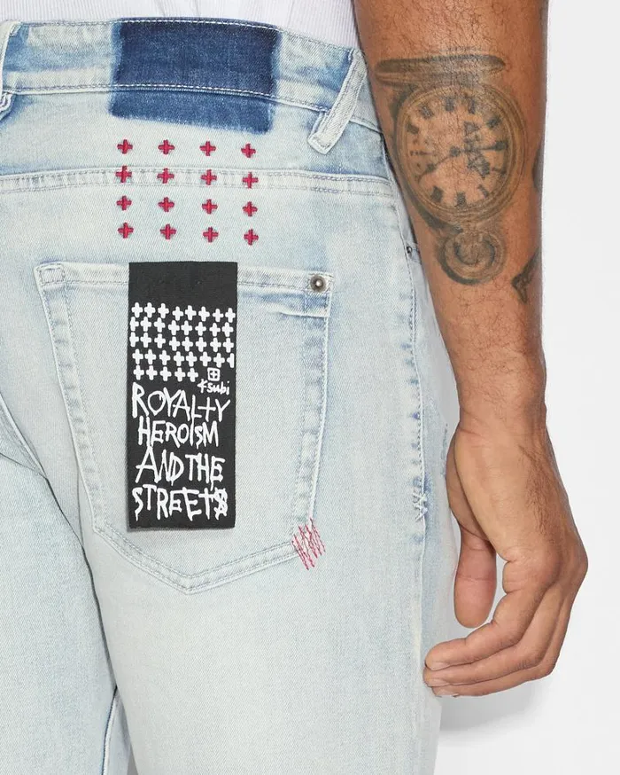 Ksubi Van Winkle Blue Ice Mens Skinny