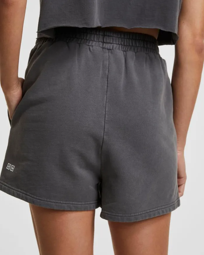 Ksubi Varsity Trak Short Washed Grey Womens Sweats