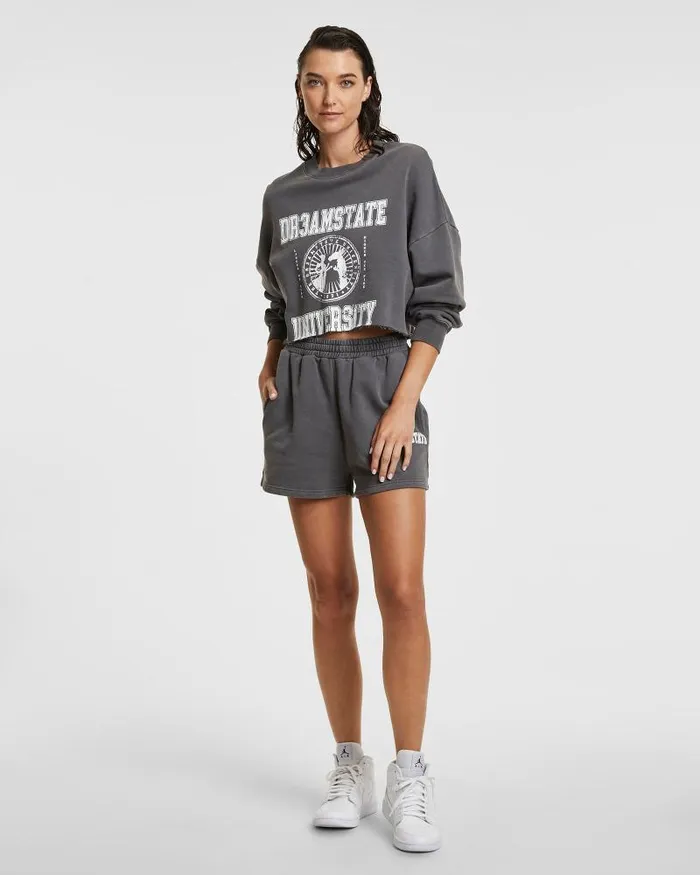 Ksubi Varsity Trak Short Washed Grey Womens Sweats