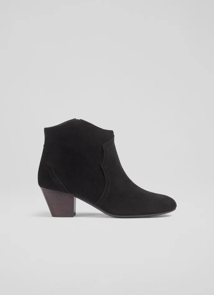 LKBennett Boots Women Leida Black Western Boot LKBennett Boots Women Leida Black Western Boot
