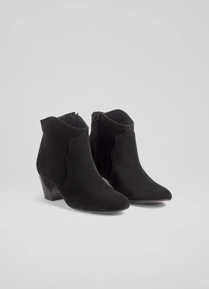 LKBennett Boots Women Leida Black Western Boot LKBennett Boots Women Leida Black Western Boot
