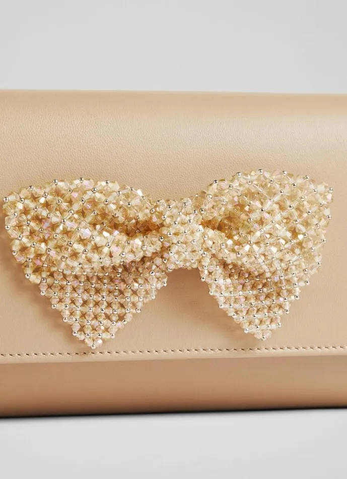 LKBennett Clutch Bags Women Erla Beige Leather Clutch Bag LKBennett Clutch Bags Women Erla Beige Leather Clutch Bag