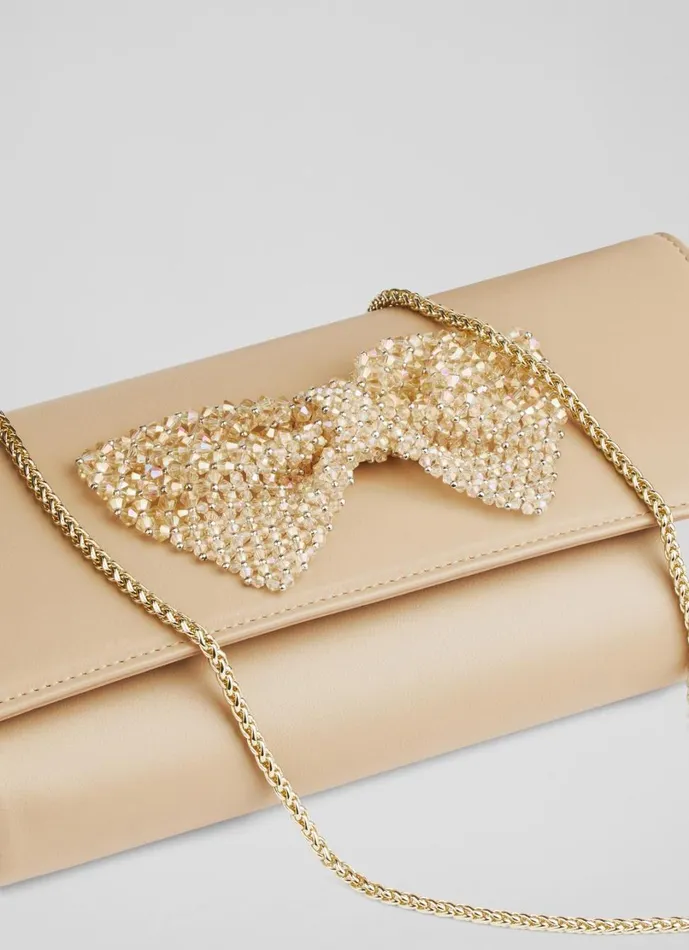 LKBennett Clutch Bags Women Erla Beige Leather Clutch Bag LKBennett Clutch Bags Women Erla Beige Leather Clutch Bag