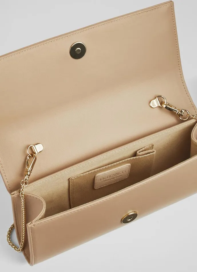 LKBennett Clutch Bags Women Erla Beige Leather Clutch Bag LKBennett Clutch Bags Women Erla Beige Leather Clutch Bag