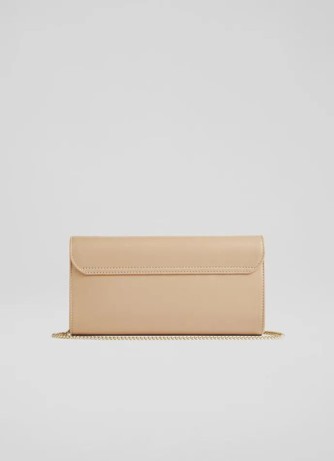 LKBennett Clutch Bags Women Erla Beige Leather Clutch Bag LKBennett Clutch Bags Women Erla Beige Leather Clutch Bag