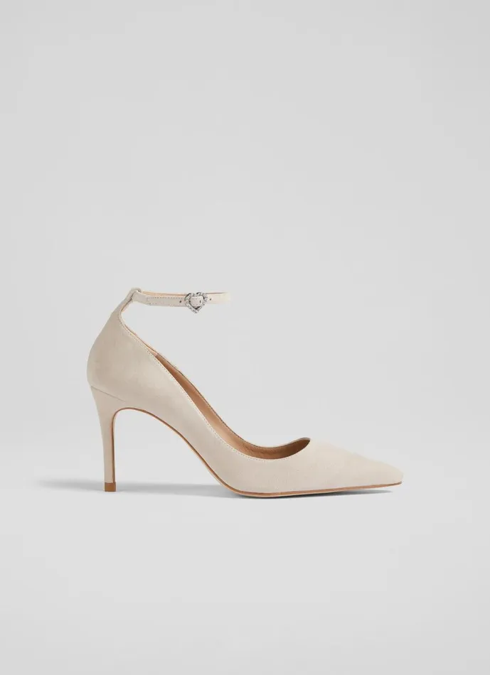 LKBennett Court Shoes Women Catelyn Ankle Suede Leather Closed Courts
