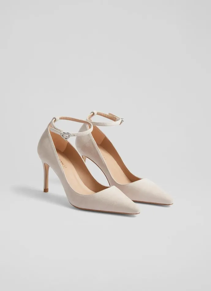 LKBennett Court Shoes Women Catelyn Ankle Suede Leather Closed Courts LKBennett Court Shoes Women Catelyn Ankle Suede Leather Closed Courts