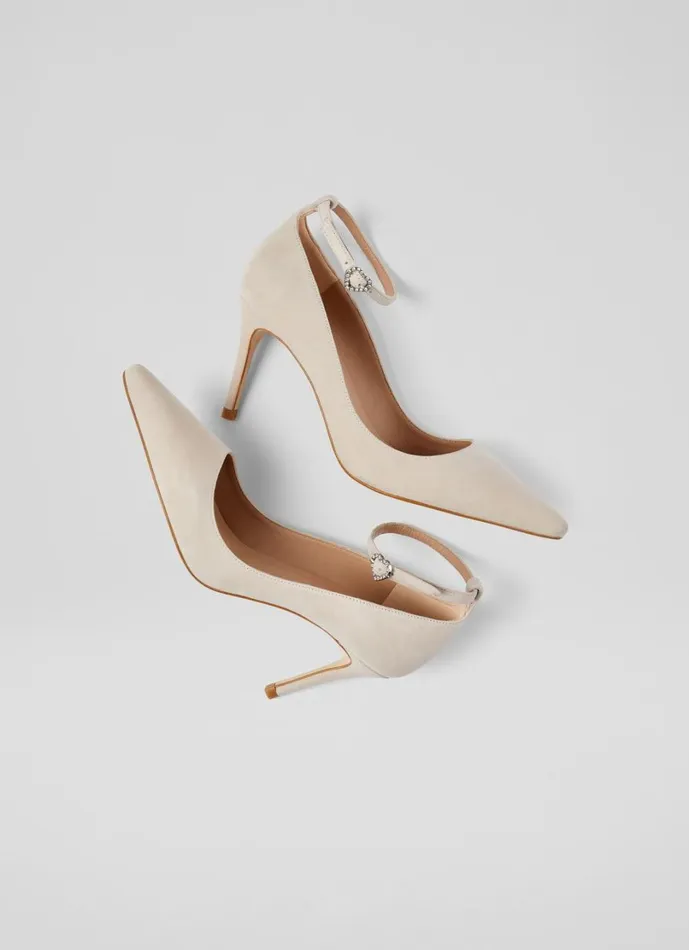 LKBennett Court Shoes Women Catelyn Ankle Suede Leather Closed Courts LKBennett Court Shoes Women Catelyn Ankle Suede Leather Closed Courts